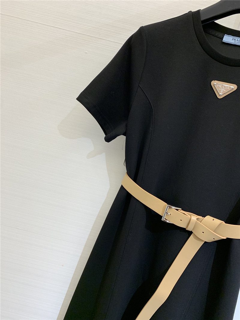 Pra*a round neck short sleeve dress