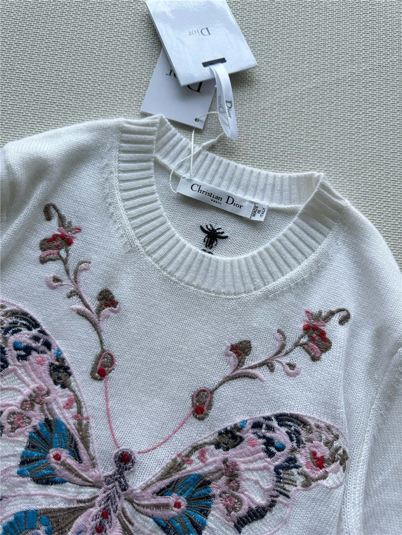 D10r butterfly jacquard embroidered t-shirt