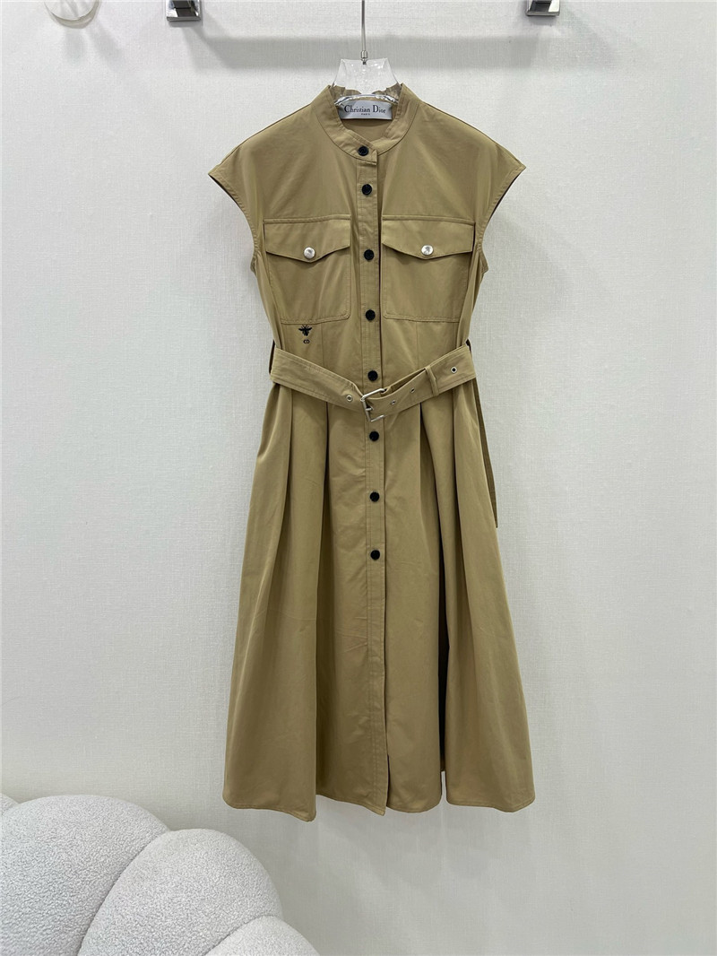 D10r cd belted sleeveless dress
