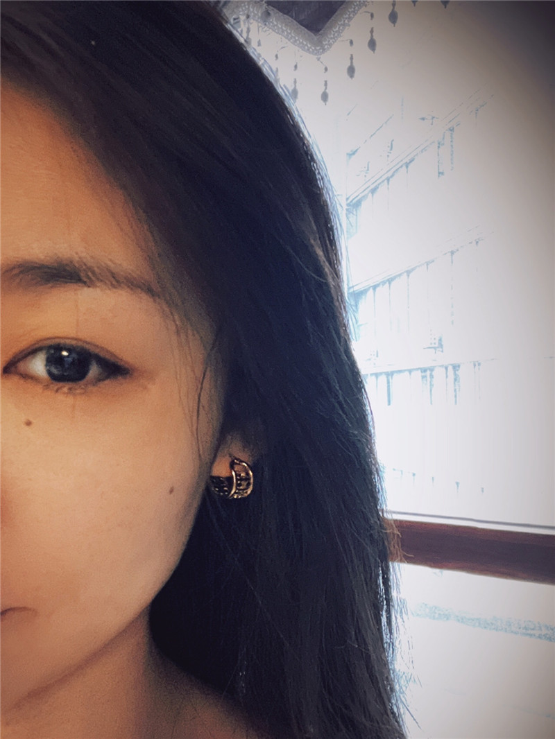 Ce1i*e small ring arc de triomphe earrings