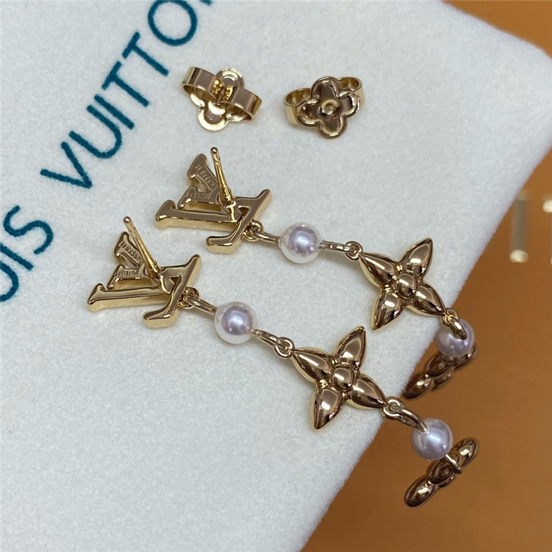 l0vis Vvtt0n lv floral earrings