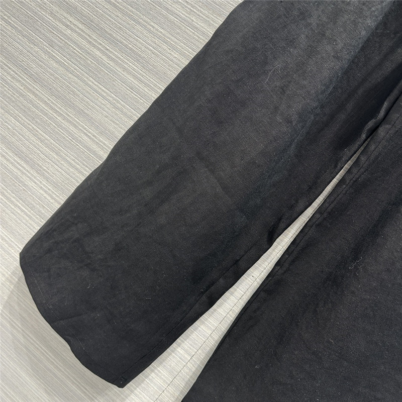The R0w black wide leg linen trousers