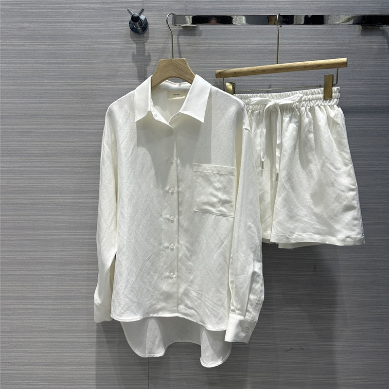 The R0w cotton and linen shirt suit replica d&g clothing