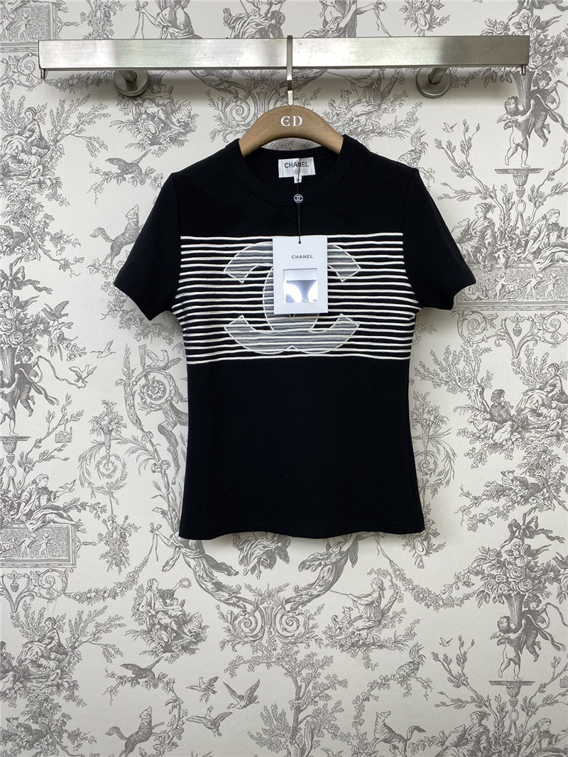 Ch**el new double c t-shirt replica designer clothes