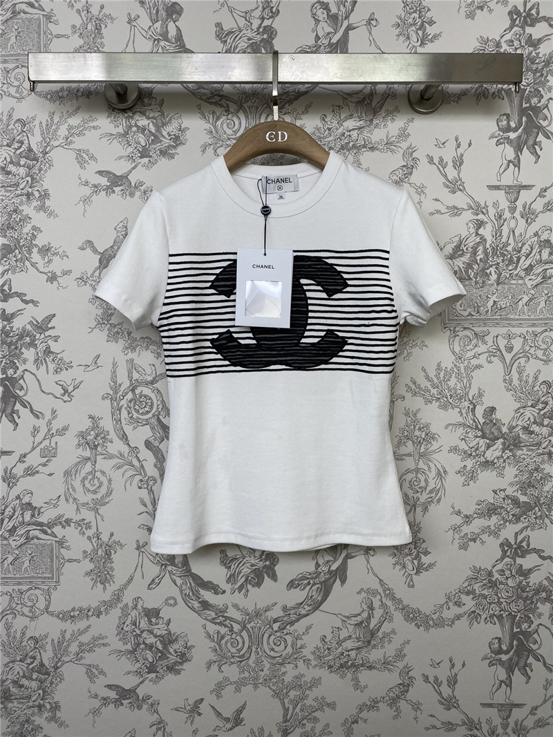 Ch**el new double c t-shirt replica designer clothes