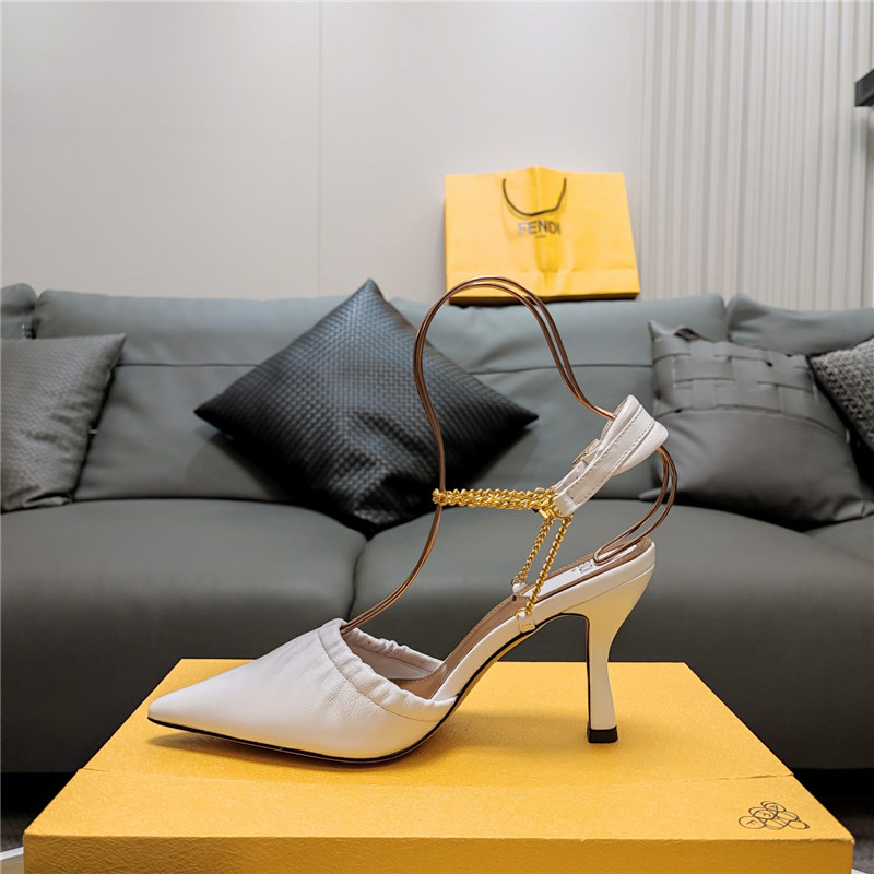 F**di necklace foot-wrapped sandals replica designer shoes