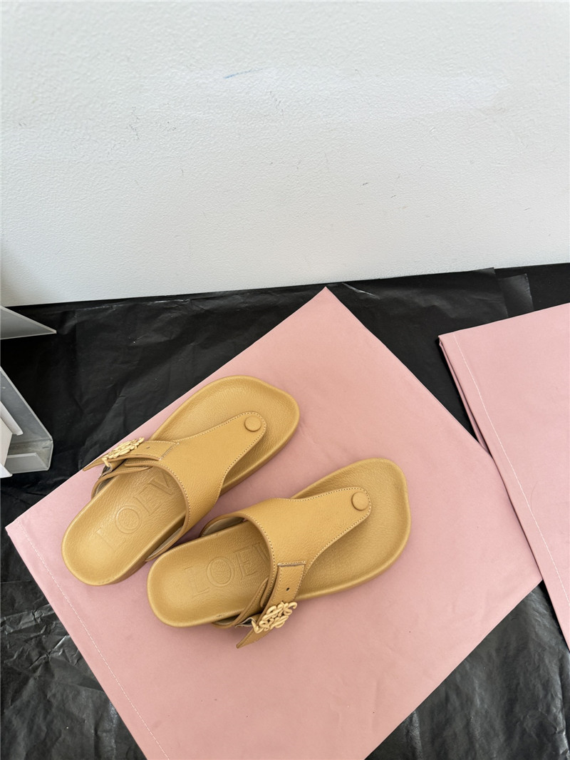 L0ew* new leather slippers for couples