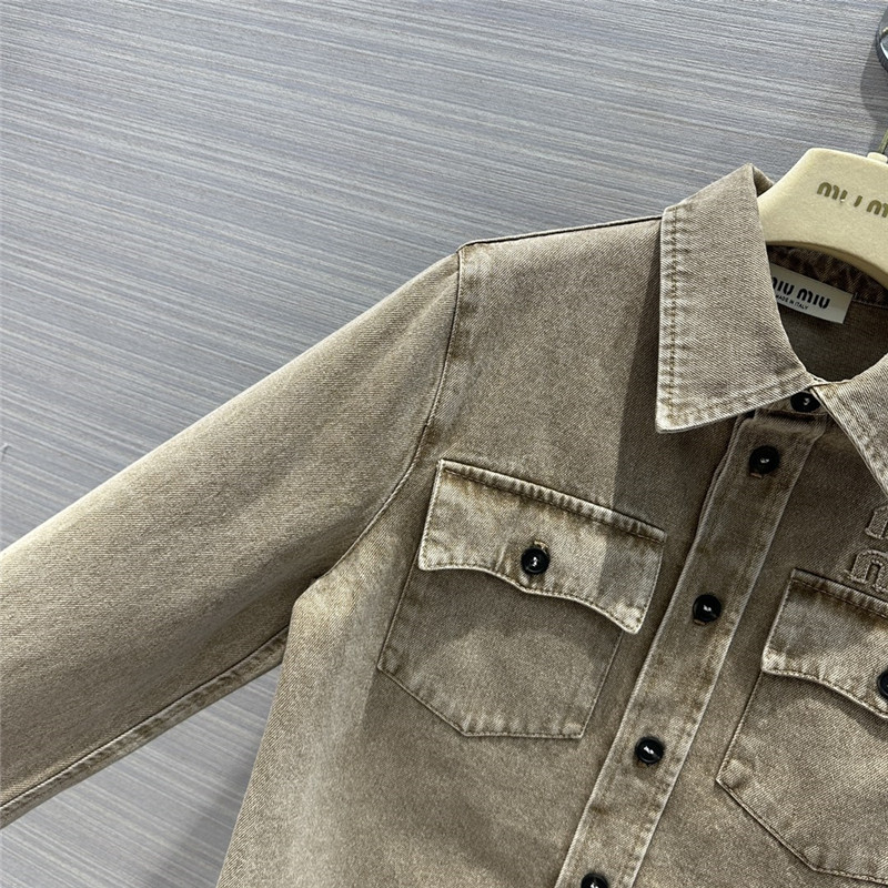 M1um1u denim jacket replica designer clothes