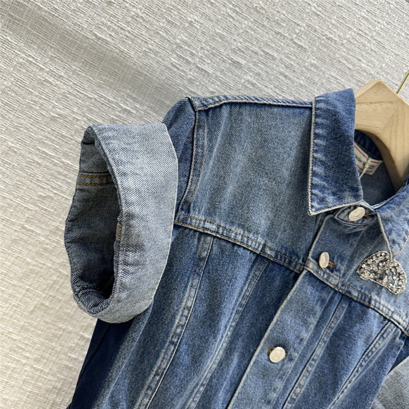a1exa*der Mcqv*en roll sleeve denim dress replica clothing