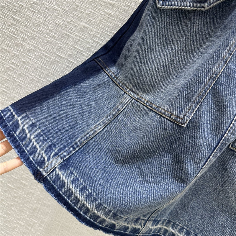 a1exa*der Mcqv*en roll sleeve denim dress replica clothing