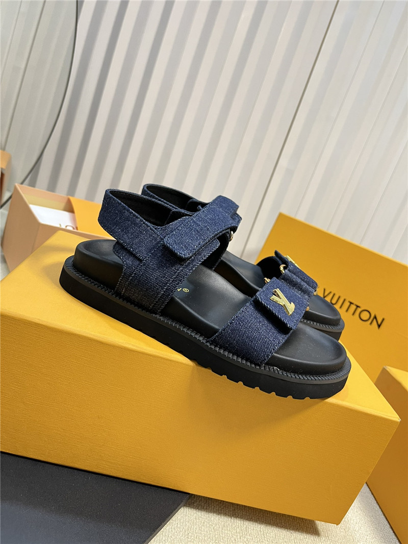 l0vis Vvtt0n lv catwalk style thick sole sandals replica shoes