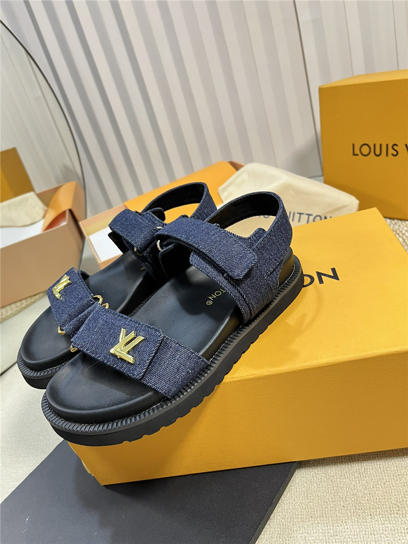 l0vis Vvtt0n lv catwalk style thick sole sandals replica shoes