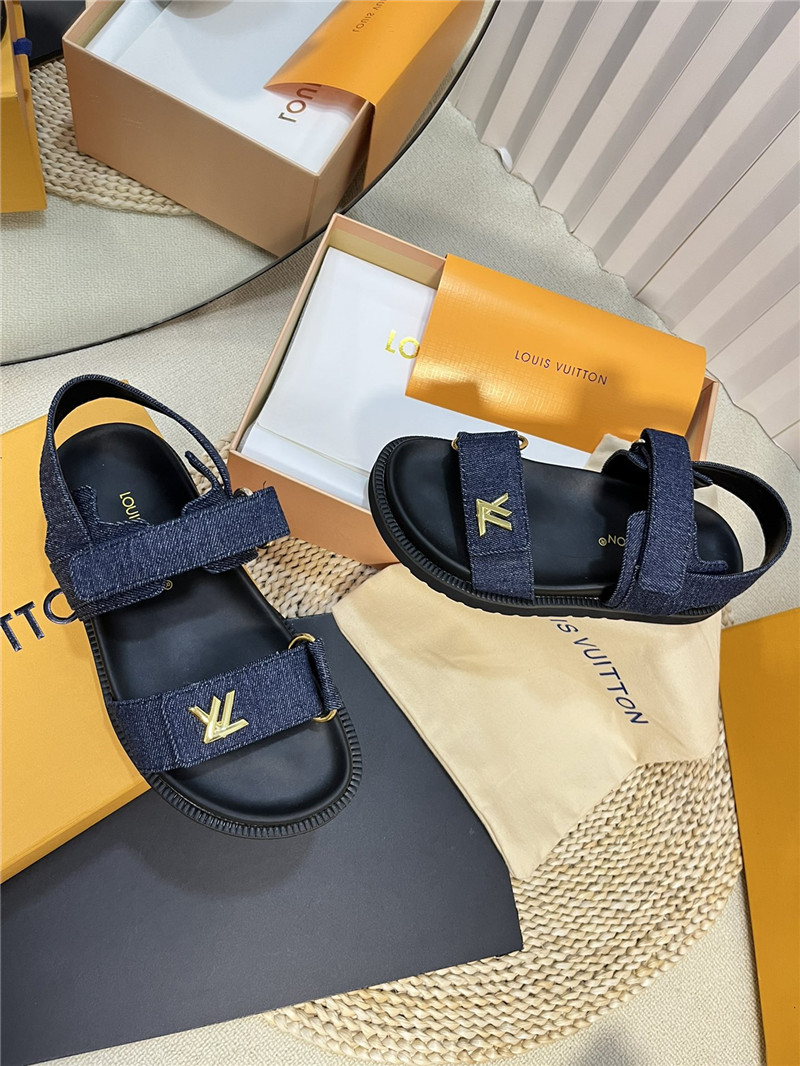 l0vis Vvtt0n lv catwalk style thick sole sandals replica shoes