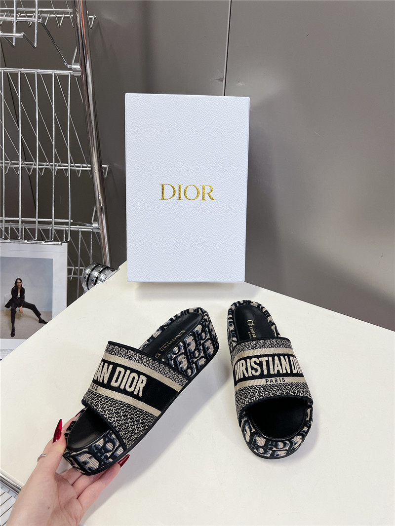 D10r printed platform slippers replica designer shoe