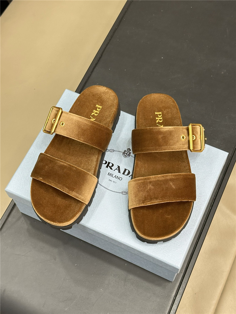 pra*a velvet sandals ma1s0n Marg*e1a replica shoes