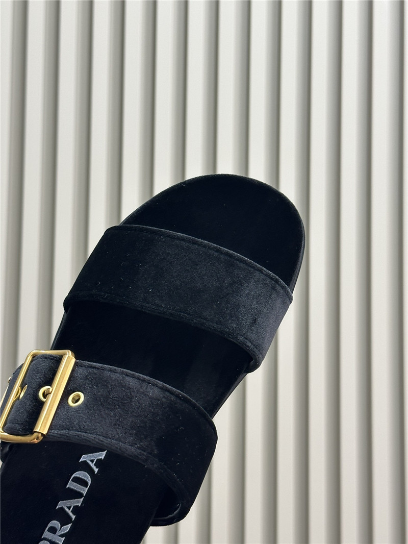 pra*a velvet sandals ma1s0n Marg*e1a replica shoes