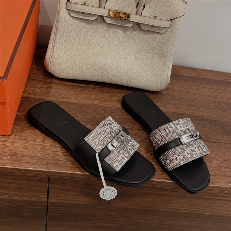 H**me5 kelly buckle slippers replica designer shoes