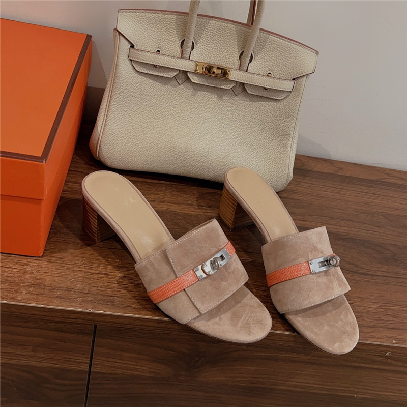 H**me5 kelly buckle slippers replica designer shoes