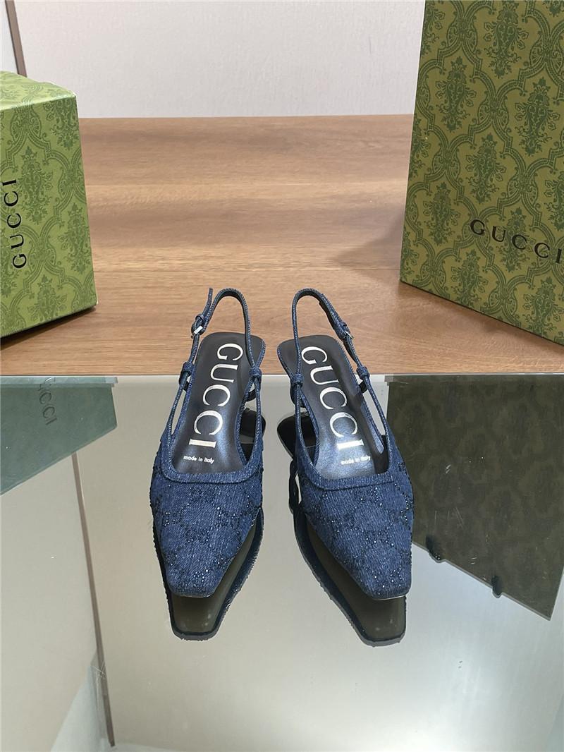 Gvc*1 small square toe back sandals replica shoes