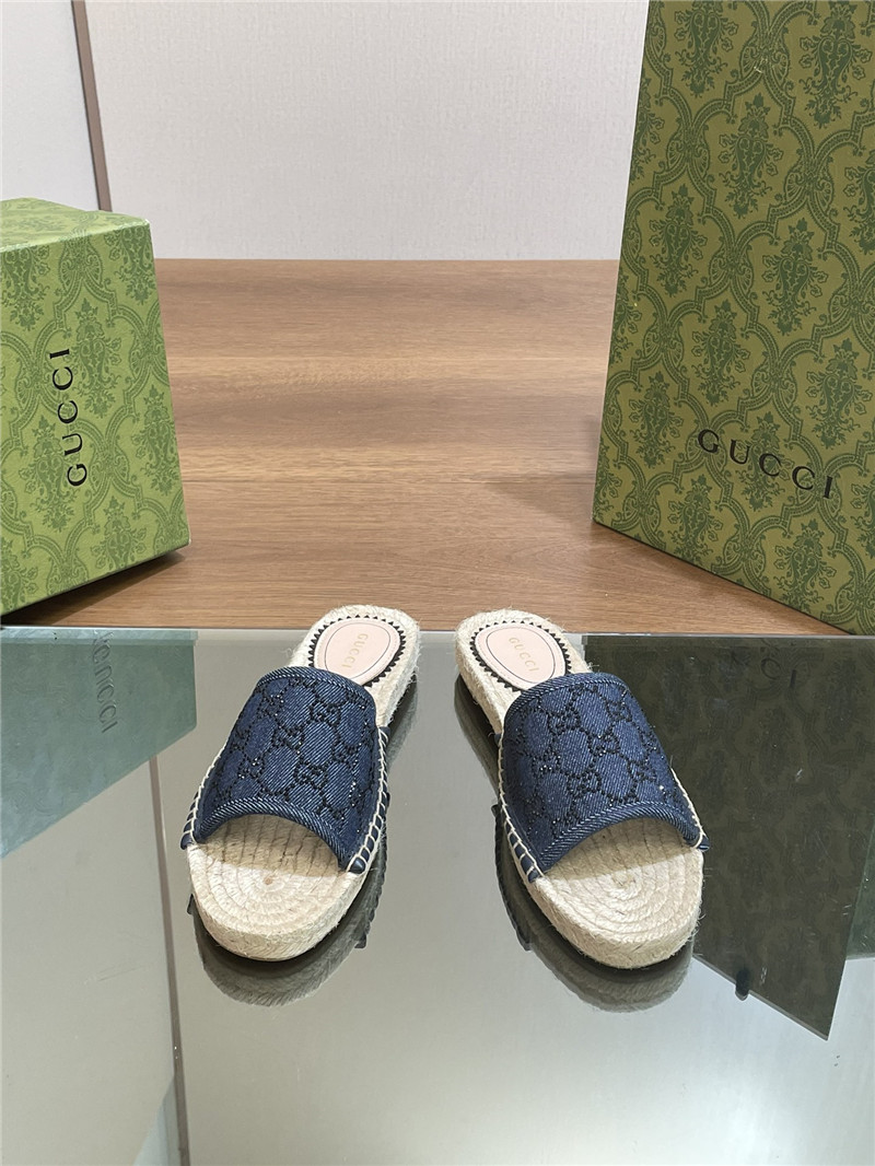 Gvc*1 straw hemp fisherman slippers replica shoes