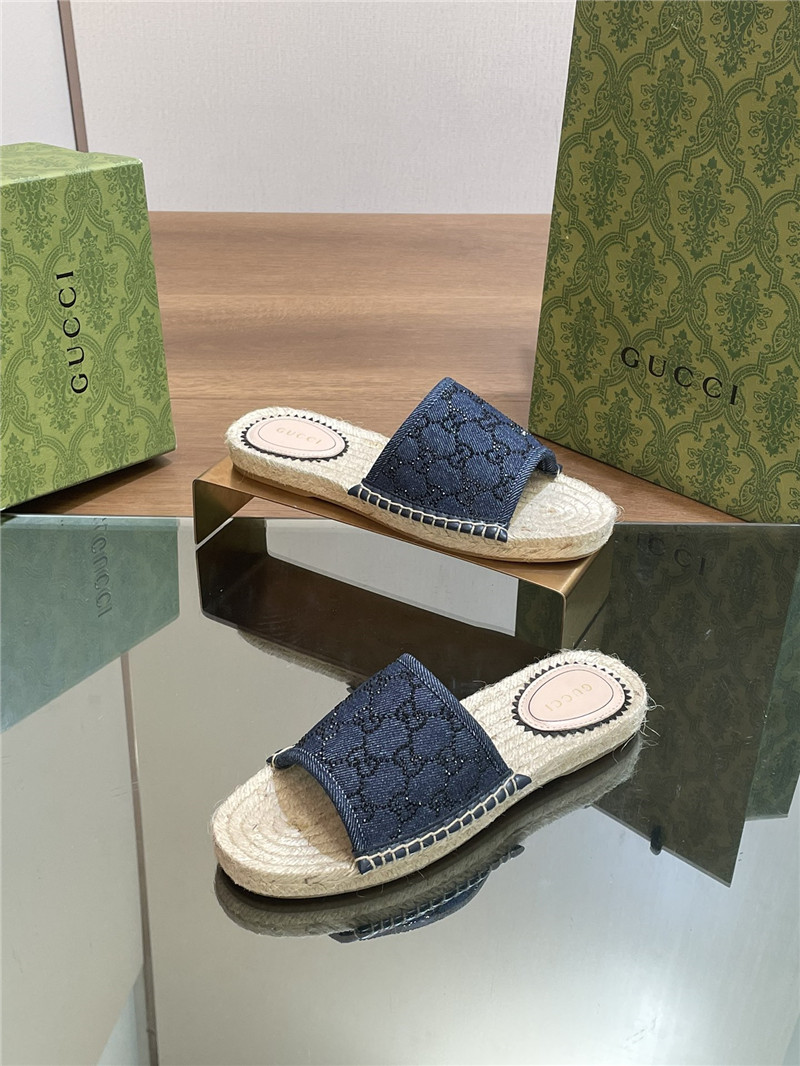 Gvc*1 straw hemp fisherman slippers replica shoes