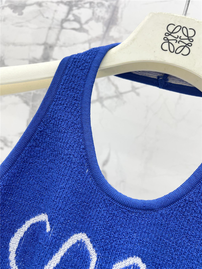 L0ew* logo jacquard halterneck tank top