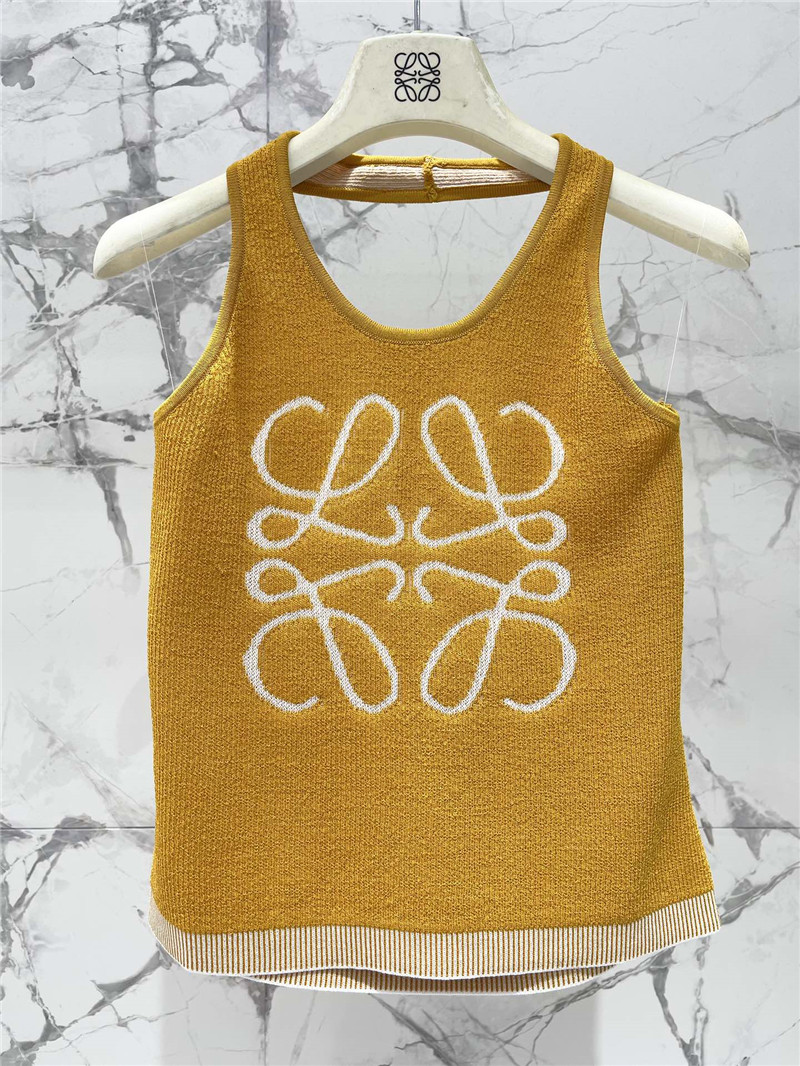 L0ew* logo jacquard halterneck tank top