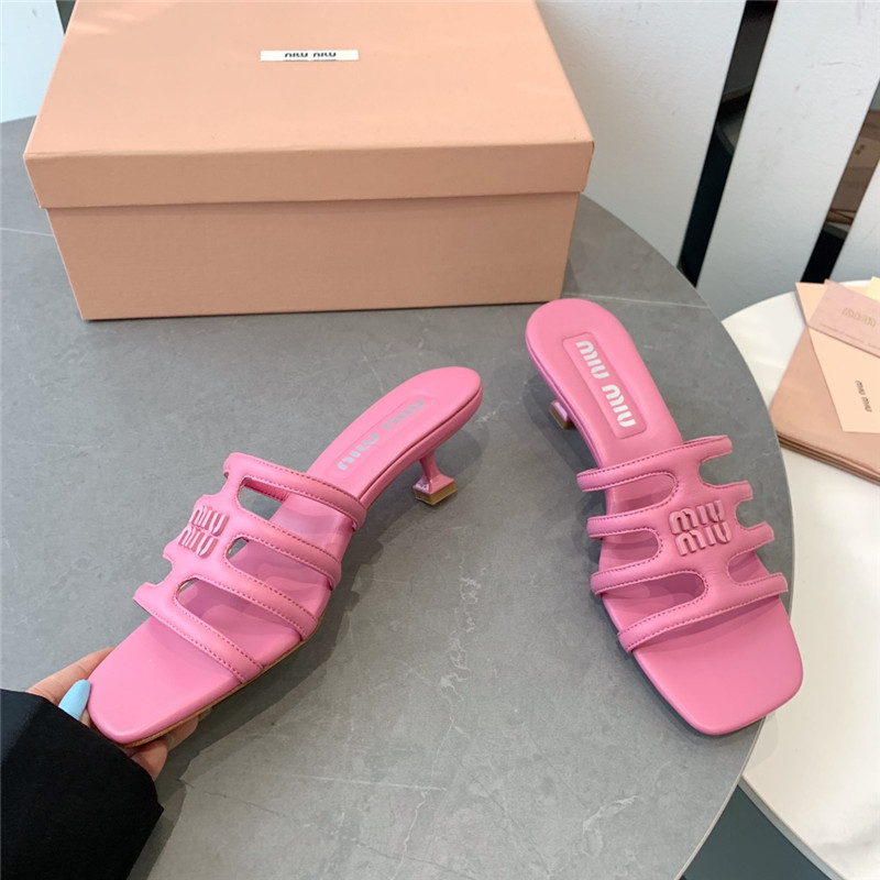 M1um1u hollow octopus low heel sandals replica shoes