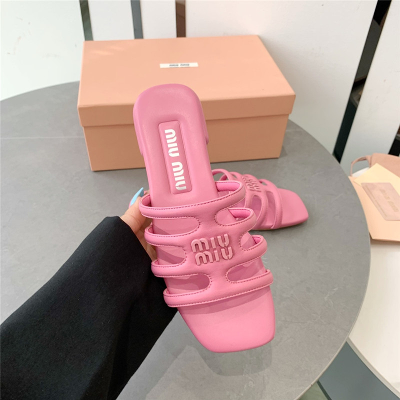 M1um1u hollow octopus low heel sandals replica shoes