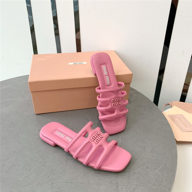 M1um1u hollow octopus low heel sandals replica shoes