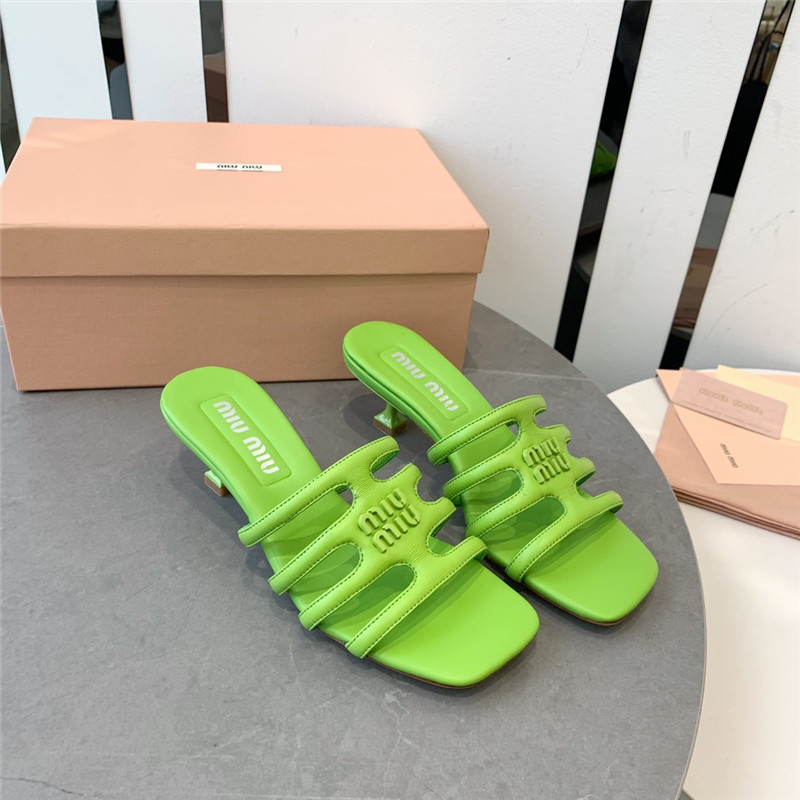 M1um1u hollow octopus low heel sandals replica shoes