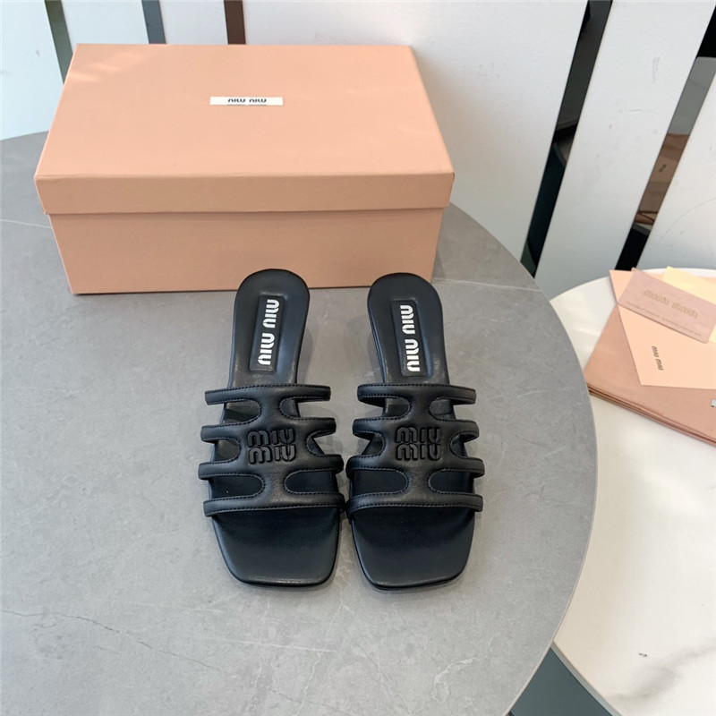 M1um1u hollow octopus low heel sandals replica shoes