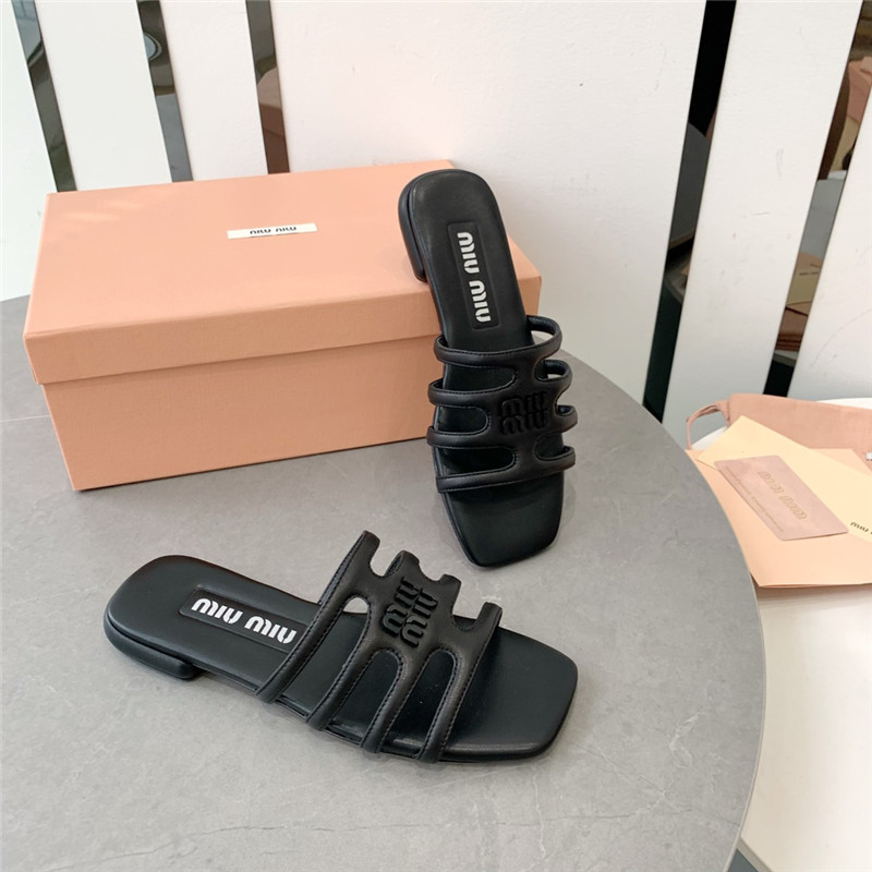 M1um1u hollow octopus low heel sandals replica shoes