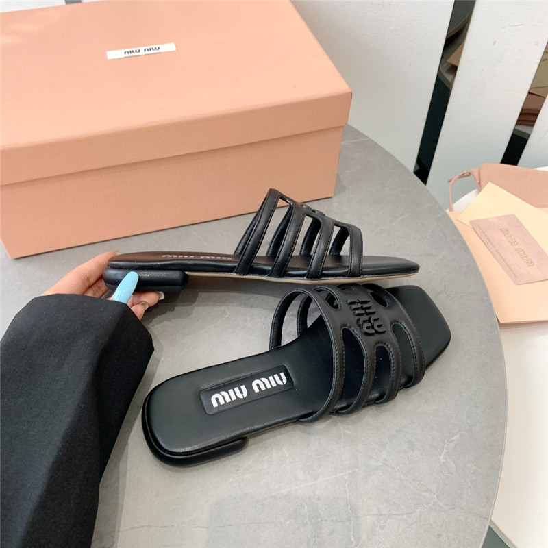 M1um1u hollow octopus low heel sandals replica shoes