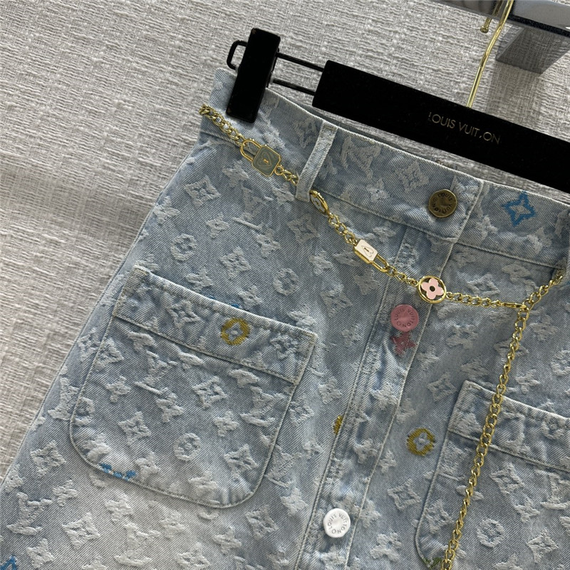 l0vis Vvtt0n lv denim midi skirt replica clothes