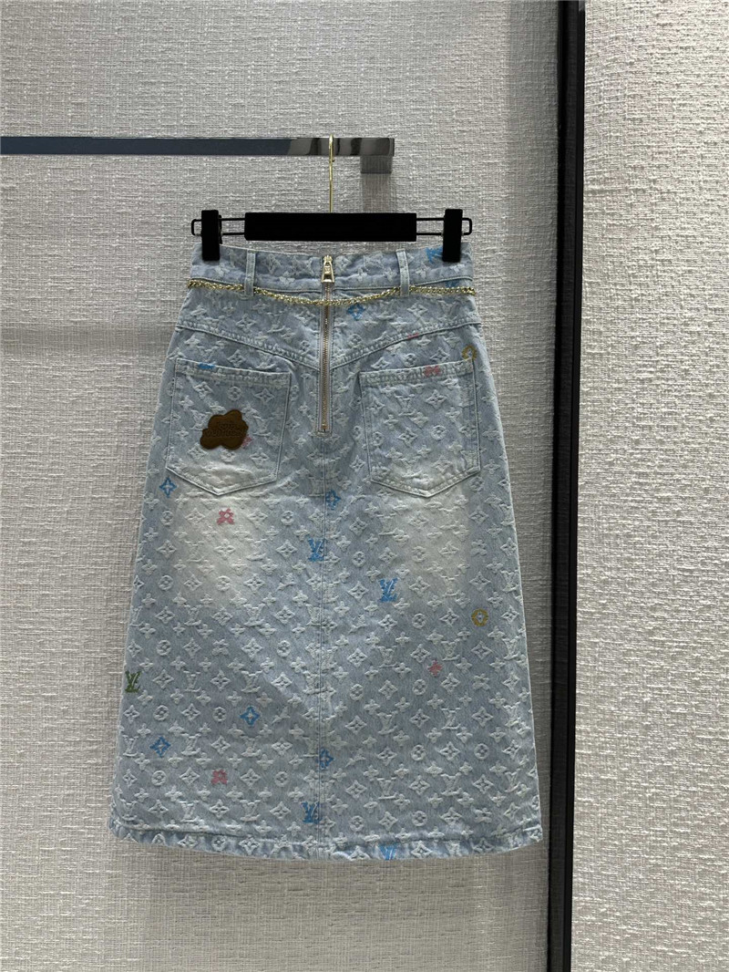 l0vis Vvtt0n lv denim midi skirt replica clothes