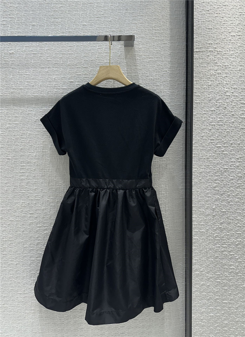 a1exa*der Mcqv*en black nylon patchwork dress replica clothing