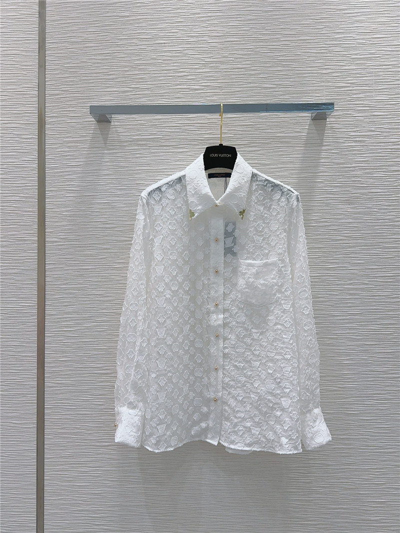 l0vis Vvtt0n lv semi-see-through shirt replicas clothes