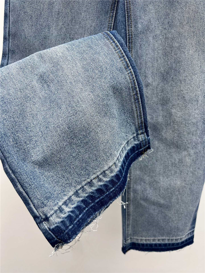 M1um1u letter web denim wide leg pants replicas clothes