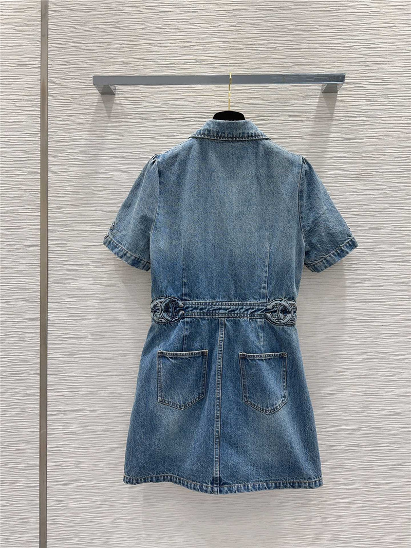 Ch**el tannin yeast washed denim dress replica clothing sites