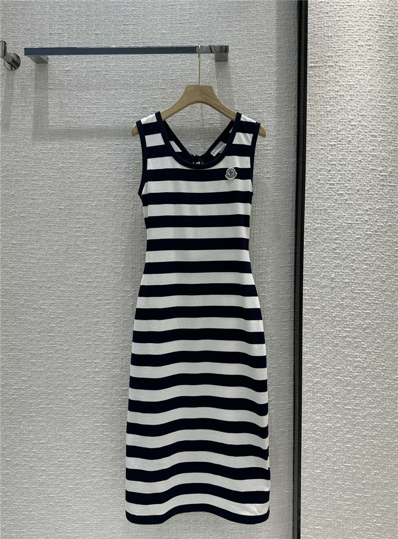 Moncler striped backless long skirt replica clothing