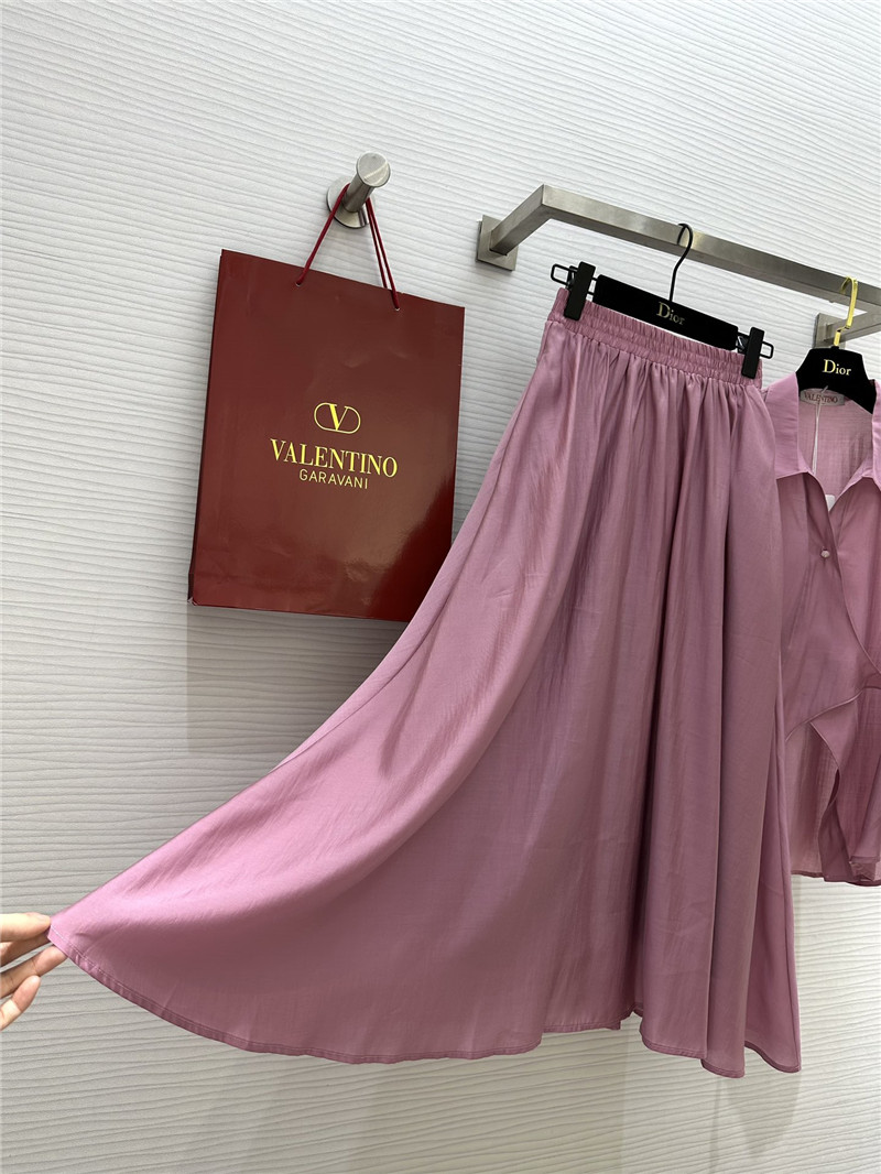 Va1e*ntin0 irregular strappy shirt + a hem skirt suit replica clothing