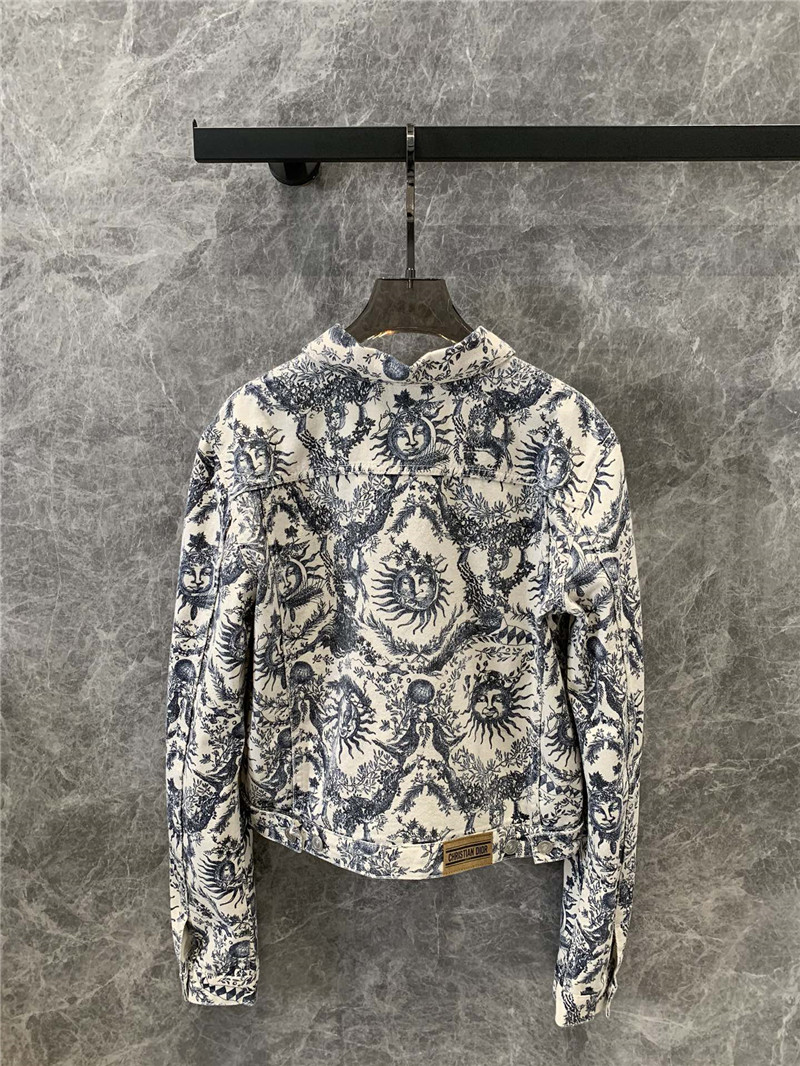 D10r sunflower goddess print denim jacket replica clothing