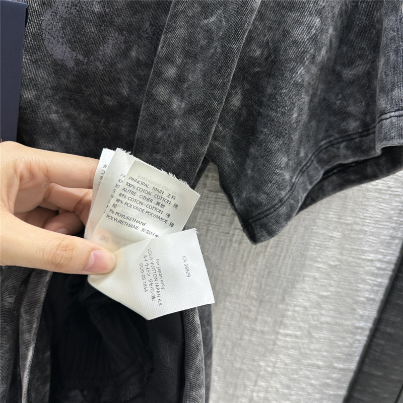 l0vis Vvtt0n lv tie dye gray cotton dress replica clothing