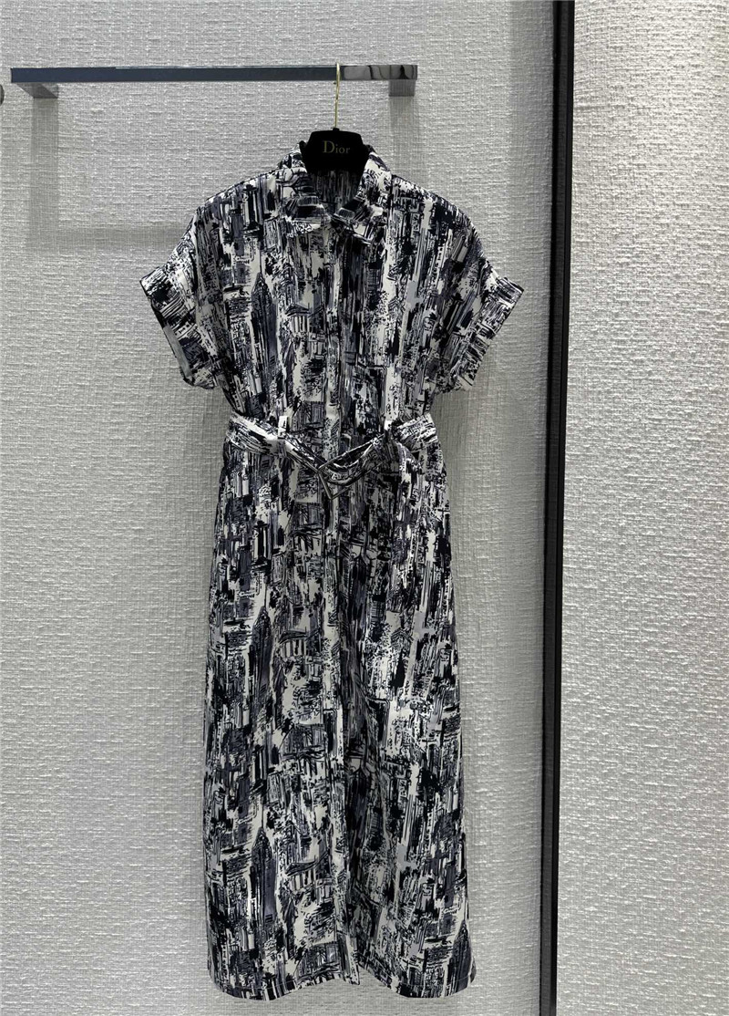 D10r mid length lining cap sleeve dress replica clothing