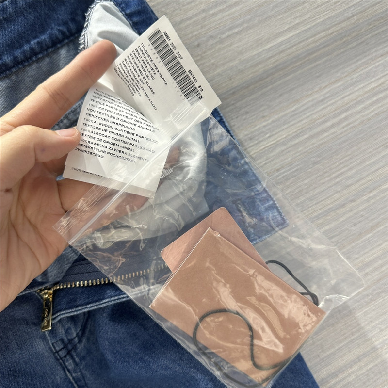 M1um1u denim mid-low-rise straight pants replica d&g clothing