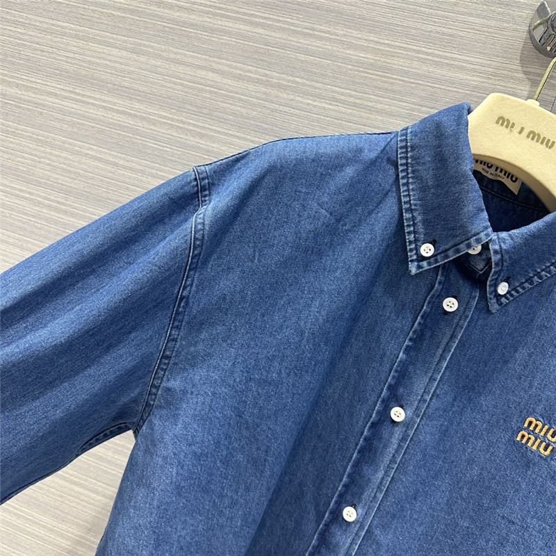 M1um1u denim short shirt replica designer clothes