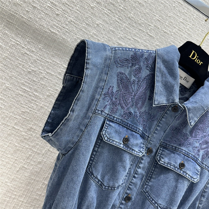 D10r pleated denim skirt replica clothes