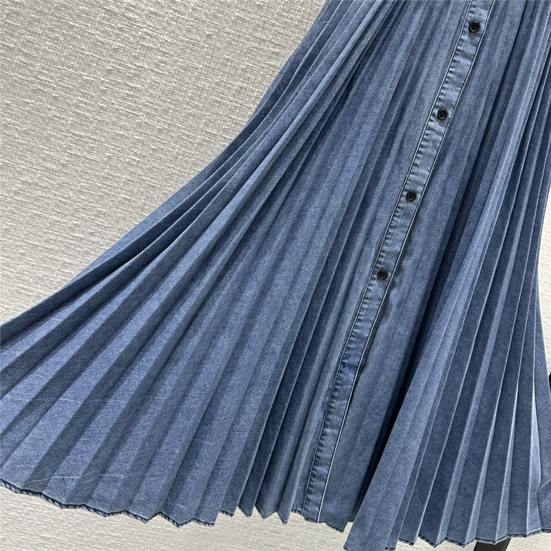 D10r pleated denim skirt replica clothes
