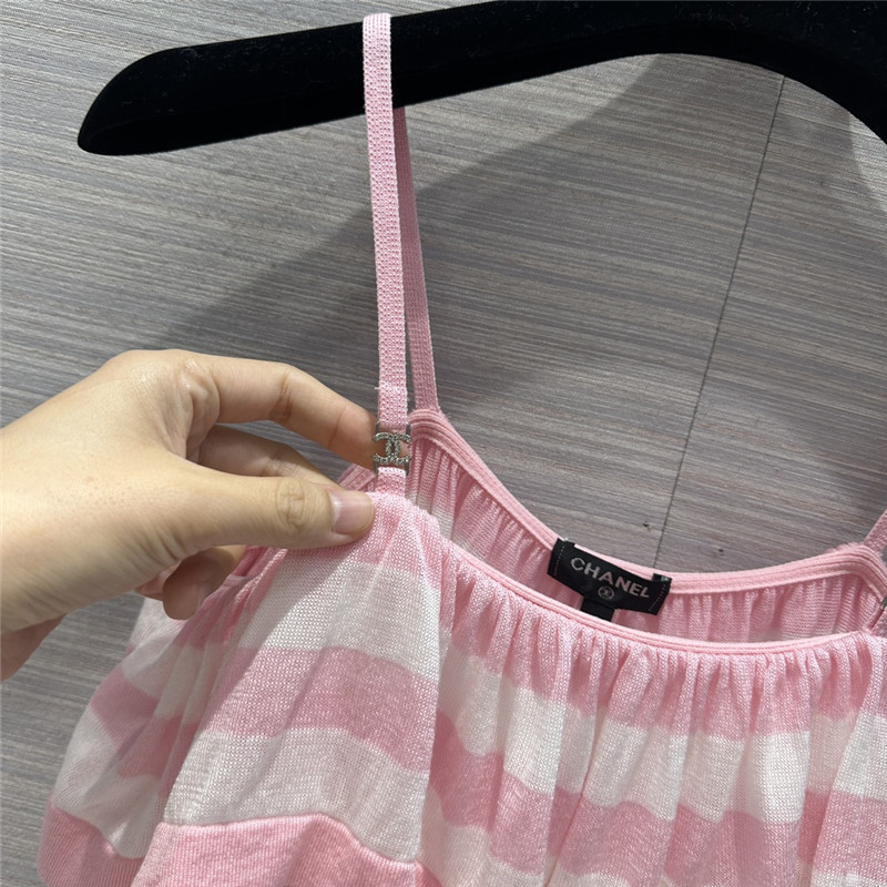 Ch**el striped knitted suspender belt replica d&g clothing